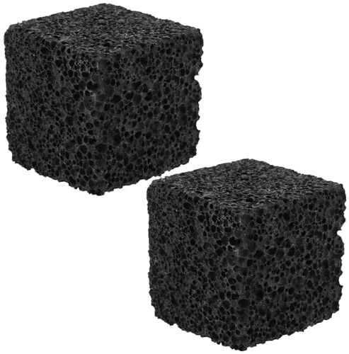 Healeved 2 Stück natürlicher Lavastein für Diffusor, ätherisches Öl, DIY-Basteldekoration, Home-Office-Schreibtisch-Dekor, DIY-Taschen-Lava-Diffusor (schwarz)