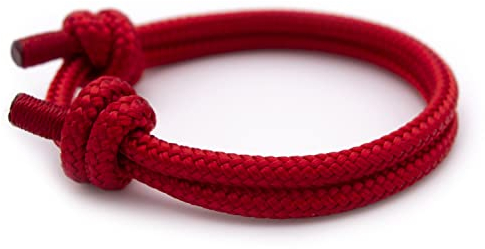 Wind Passion Nautical Braided Red Mono Rope Cord Men, Women Bracelet