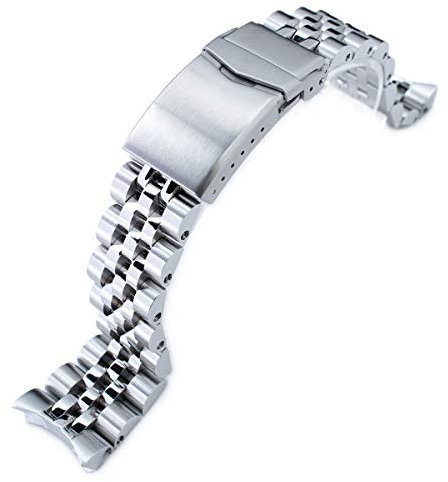 MiLTAT Edelstahl 316L 22mm Angus-J Louis Uhrarmband für Seiko SKX007, gebürstet/poliert, V-Schliesse - SS221820B059(DE)