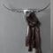 cagü Design Wandgarderobe Stierkschädel ARIZONA Silber 4 Haken Poliertes Aluminium 100cm