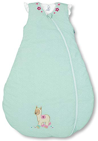 Sterntaler Schlafsack für Kleinkinder, Ganzjährig, Funktionsschlafsack Kuschelzoo, Reißverschluss, Größe: 110, Mintgrün