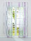 HeichkelL 2 Stück Voile Bedruckte Schiebegardine »Perlendruck« Halbtransparenter Flächenvorhang Hochwertiger Schiebevorhang mit Klettband und Beschwerungsstangen Violett BreitexHöhe 57x225 cm