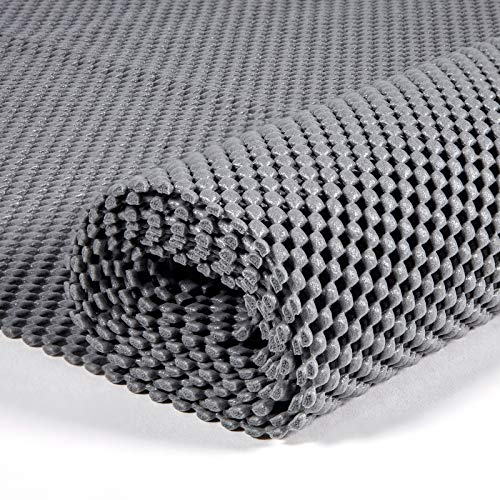fowong Antirutschmatte Anti Rutsch Teppich 100x150cm Auto Kofferraum Rutschmatte Antirutschmatte Schubladen rutschfeste Unterlage Zuschneidbar DIY für Eßgeräte Matte Kofferraum Obst Grau