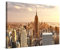 PICANOVA – Bild auf Leinwand Manhattan Empire State Building 120x80cm – Leinwandbild – Premium Leinwanddruck – Wandbild Kunstdruck Auf 2cm Holz-Keilrahmen Wohnzimmer Wanddekoration – New York
