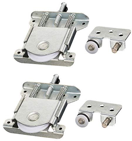 2pcs Sliding Wardrobe Door Parts/Wheels/Runners/Rollers/Guides with Damping Buffer, Loading Capacity 20KG