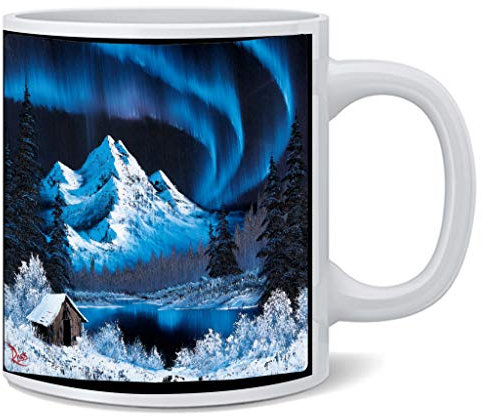 Bob-offiziell lizenzierte Ross-Tasse mit Nordlicht-Motiv, cooles Motivations-Design, Retro-/Vintage-Stil, positive Energie, Kaffeetasse, Teetasse, lustiges Geschenk, 340 ml