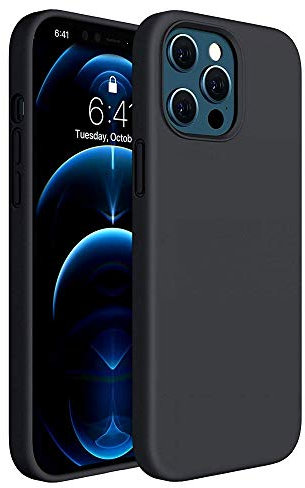 annaPrime Etui Coque Housse pour Apple iPhone 12 Pro 6.1, Coque TPU Silicone Mat Souple Ultra-Fine antidérapant Couleur Noir