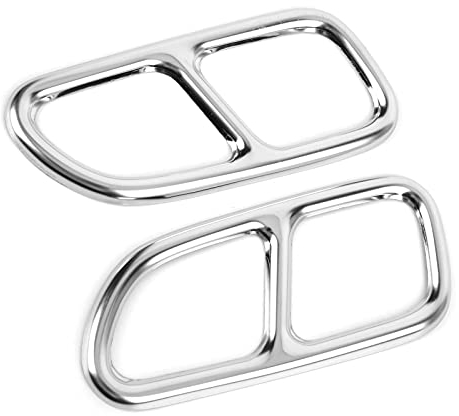 Akozon Edelstahl Auspuff Endrohr Auslassabdeckung Trim Dekor Auto Quad Auspuffblende Edelstahl Glänzend Ersatz für CLA 20132015