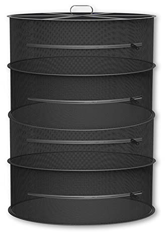 AC Infinity Herb Drying Rack, 4-Layer Hanging Mesh Net for Plants, Seeds, and Buds, 45cm Diameter Fit in Grow Tents Closets Hydroponics, 18-Inch