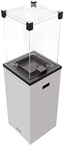 Kratki Gasheizstrahler Patio Slim aus Stahl für Außen, B41,5 x H142,9 x T41,2 cm, Heizleistung bis zu 8,2 kW, Leistungsbereich 4,9 – 8,2 kW, Gewicht 43,9 kg, Betrieb mit flüssigem LPG-Gas