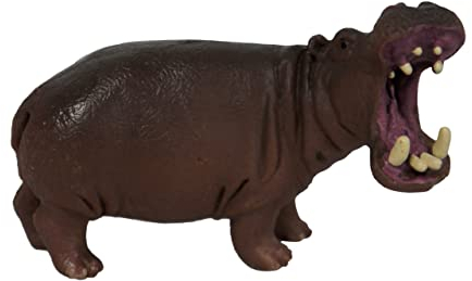 Deluxebase Mini-Tierabenteuer-Repliken – Nilpferd aus handbemaltem realistischem Nilpferd Figur Kleine Kunststoff-Tierfiguren & Tier-Partygeschenke Ideales Safari-Tierspielzeug & Geschenke für Kinder