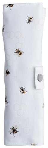 Puckator The Nectars Meadow Bee 100% Natural Bamboo Cutlery Set in Canvas Holder - Biodegradable Bamboo Utensils - Eco Friendly Cutlery Camping Tableware Cutlery Holder for Lunch Box Party Cutlery