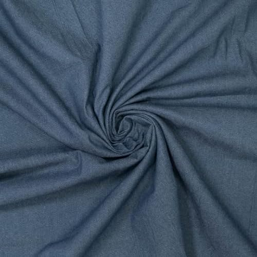 Jeansstoff 12 Unzen/340g/m² Jeans nähen, Jeansjacke,Stoffe-DENIM DOMINIK-50 cm Schritte-Meterware-ca. 145 cm breit-Baumwolle Jeansblau