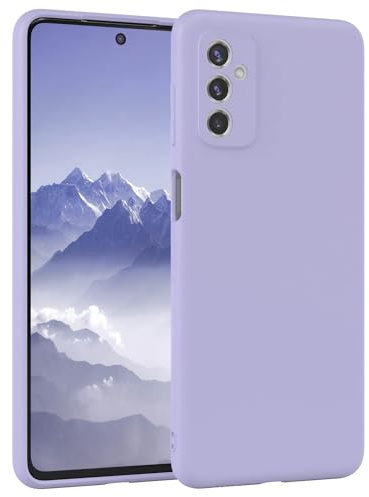 EAZY CASE - Silikonhülle für Galaxy M52 5G Hülle Silikon Case Lila weich stoßfeste Handyhülle Schutzhülle mit Kameraschutz Dünn Premium Schutz Cover TPU Phone Bumper in Pastell Lavendel Blau Matt