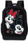 Disney Minnie Mouse Black Backpack for Women and Kids - 17 Inch Air Mesh Padded Womens Knapsack for School and Travel (Minnie Red)