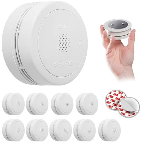 SIEMENS - Lot de 2 détecteurs de fumée + détecteur de monoxyde de carbone certifiés NF