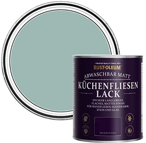 Rust-Oleum Blue water resistant Kitchen Tile Paint in Matt Finish - Coastal Blue 750ml