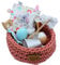 PRETTY DOLLY - Cesta de los tesoros para bebé con 8 artículos hecha a mano - Cesto sensorial - Juego de estimulación temprana - Jugete para bebé Montessori desde los 4 a los 18 meses (Rosa)