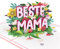 papercrush® Pop-Up Karte Muttertag „Beste Mama” - 3D Muttertagskarte mit Spruch & Blumen für beste Mutter der Welt, Glückwunschkarte für Geburtstag oder Schwangerschaft, Geburtstagskarte für Frauen