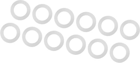 Silikon-Unterlegscheiben,O-Ring Silikon Silikon 12 Stück Flachdichtung Weiß Silikon Dichtscheiben für Faltenbälge (1 2 Zoll) (1 Zoll)