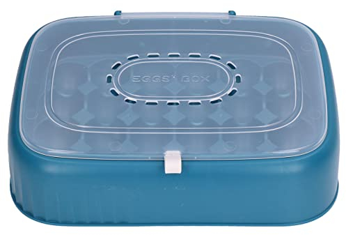 24 Gitter Eierbehälter, Eierablage Aufbewahrungsbox Kühlschrank Organizer Behälter Mit Atmungsaktiven Lüftungsschlitzen Eierhalter Arbeitsplatte für Kühlschrank, Küche(Grün)