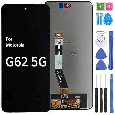 iYAiYO Schermo LCD Display Digitalizzatore Touch Screen Ricambio Compatibile con Motorola G62 5G XT2223-2 Schermo Completo con Strumenti-Nero
