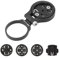 BSSOK Supporto da bicicletta per Garmin Edge, Wahoo Elemnt, Bryton, Cateye, lega di alluminio, supporto manubrio regolabile (Nero)