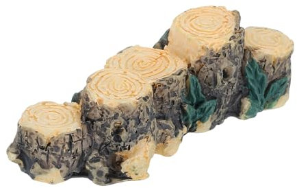 sourcing map Miniature Tree Stumps Stools Root Stump Micro Bonsai Dollhouse for Fish Tank Landscape Decoration Garden Decoration Grey 1Pcs
