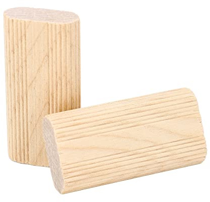 NDNCZDHC 50 Stück Holzdübel, 10 X 50 Mm, Massives Buchenholz, Domino-Zapfen, Quadratische Holzdübel Für Holzbearbeitung, Möbelspleißen