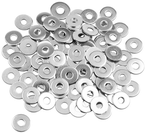 M5 Rondelle Piatte 100 Pezzi,Caianwin DIN 9021 Large Diametro Esterno Acciaio Inox Rondella Di Metallo Per Viti Bulloni