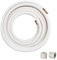 VEVOR 15240mm Mini Split Line Set, 9.5 & 15.9mm O.D Copper Pipes Tubing and Triple-Layer Insulation, for Mini Split Air Conditioning Refrigerant or Heating Pump Equipment & HVAC with Wrapping Strips.
