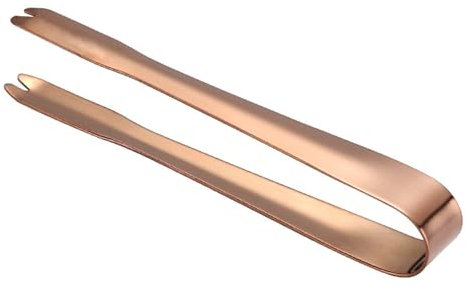 Pinzas de cocina de tamaño compacto, pinzas pequeñas de acero inoxidable para servir alimentos, mini clip duradero para ensalada, tostadora, postres, color oro rosa