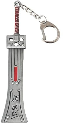 ARCEFT FF7 Cloud Strife Breaker Schwert Schlüsselanhänger Buster Schwerter Zink Legierung Schlüsselring Cosplay Schlüsselring Auto Zubehör Schmuck Anhänger Geschenk für Männer Jungen (K00721)