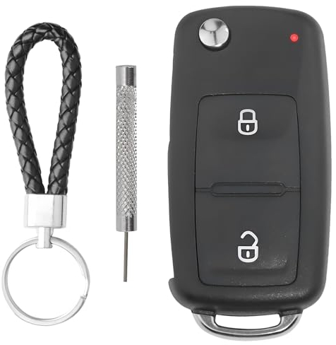 2 Tasten Autoschlüssel Gehäuse,Kompatibel mit VW Schlüssel,Kompatibel mit VW Schlüssel Gehäuse T5 T6 Polo G Amarok Transporter Schlüsselgehäuse Fernbedienung Klapp Auto Ersatz Schlüssel