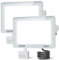 ANNIFUNLY 2PC Focos LED Exterior con Sensor Movimiento, 100W 10000LM Foco Proyector LED para Exterior, 6500K Blanco Frío Floodlight IP67 Impermeable Iluminación para Jardín, Garaje, Patio