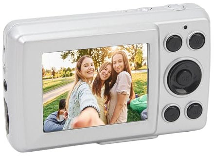 Ejoyous 16MP 16X Zoom Compact Camera, 1080P Video Recording 128G Storage Support Digital Camera with 2.4 inch Display for Photography Video (Silver Gray)