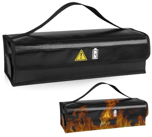 Sac de batterie Ebike 49 x 15 x 15 cm - Résistant au feu - Protection contre les chocs - Étanche - Anti-explosion - Sécurisé - Pour le stockage, le transport, la charge