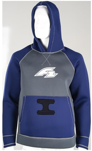 F2 Neopren Oberteil Kite Hoodie 4/3mm L Blau 2024/25