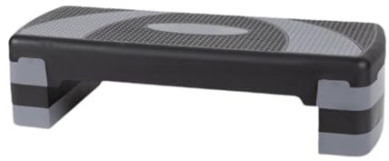 FLCPJGV Aerobic-Stepper, Workout-Stepper für Männer und Frauen, stabile, höhenverstellbare Übungs-Step-Plattform für mit Gewichten im, Schwarz Und Grau, 78cm