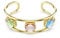 Swarovski Chroma Armreif, Kissenschliff, Grün, Goldlegierungsschicht