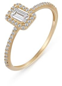 SuzanGold® Goldring Damen | Echtgold Forever Ring 333 Echtgold mit Zirkonia | Handgefertigtes Design | Eleganter Verlobungsring