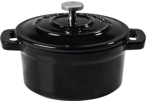 CHEF CUISINE Mini-Cocotte mit Deckel, gusseisern, 2er-Set, 250 ml, backofenfest
