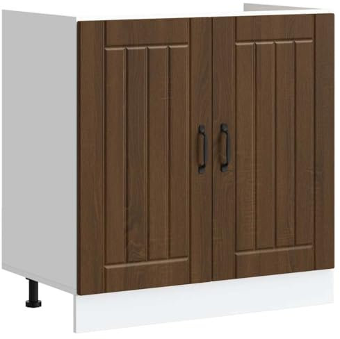 Genérico Wenjingqi-853694 Platte für Spülmaschine Lucca Sperrholz Eiche braun