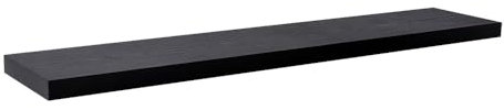Velano - Bücherregal Wand - Wandregal 118x23.5 cm - Regal Wand - Schweberegal - Hängeregal - Regalbrett - Schwarz Holz - Küchenregal - Bücherregal Kinder - Deko Wohnzimmer - Gewürzregal Wand