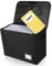 Comic Book Storage Box 15.74x7.87x11.8 inch Foldable Comic Book Bin Washable Integrated Comic Book Organizer Box with Lid Comic Book Display with Handle for Wardrobe, Closet, Shelf, Office (Black)