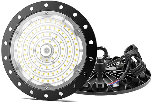 Probapro 300W LED UFO Industriebeleuchtung - 30000LM LED Hallenstrahler, IP65 Wasserdicht Werkstattlampe, 6000K Kaltweiß Hallenbeleuchtung LED für Baustelle, Lager, Fabrik