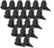 Lot de 20 cache-boulons ADR avec écrou de direction 32 mm pour remorque, camion, bus, camion noir