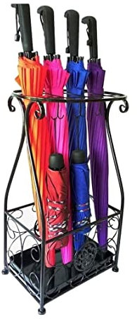 JXIPANUL Porte-parapluies en Fer forgé pour Le Rangement des parapluies dans Le Hall de l'hôtel (Noir)
