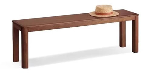 Esszimmerbank aus Massivholz im Landhausstil für den Küchentisch, rustikale Eingangsbank für Wohnzimmer, Schlafzimmer, Flur, Holzmöbel, Fußbank, Wohndekor-Akzentstück, 139,9 cm, Bank in Holz