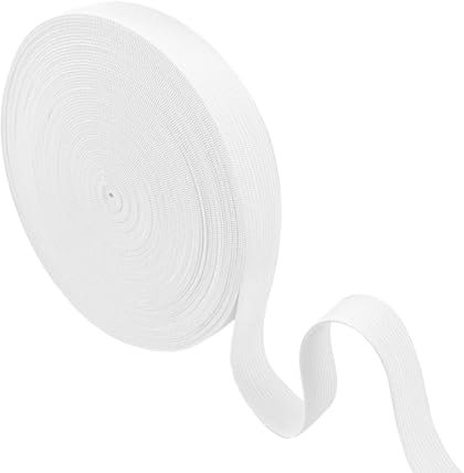 Gummiband, 10m x 15mm Nähen Gummibänder, Elastisches Band, Breites Gummiband Nähen, Hosengummi, Elastisches Breit Einfassband für Nähzubehör DIY Handwerk, Weiß